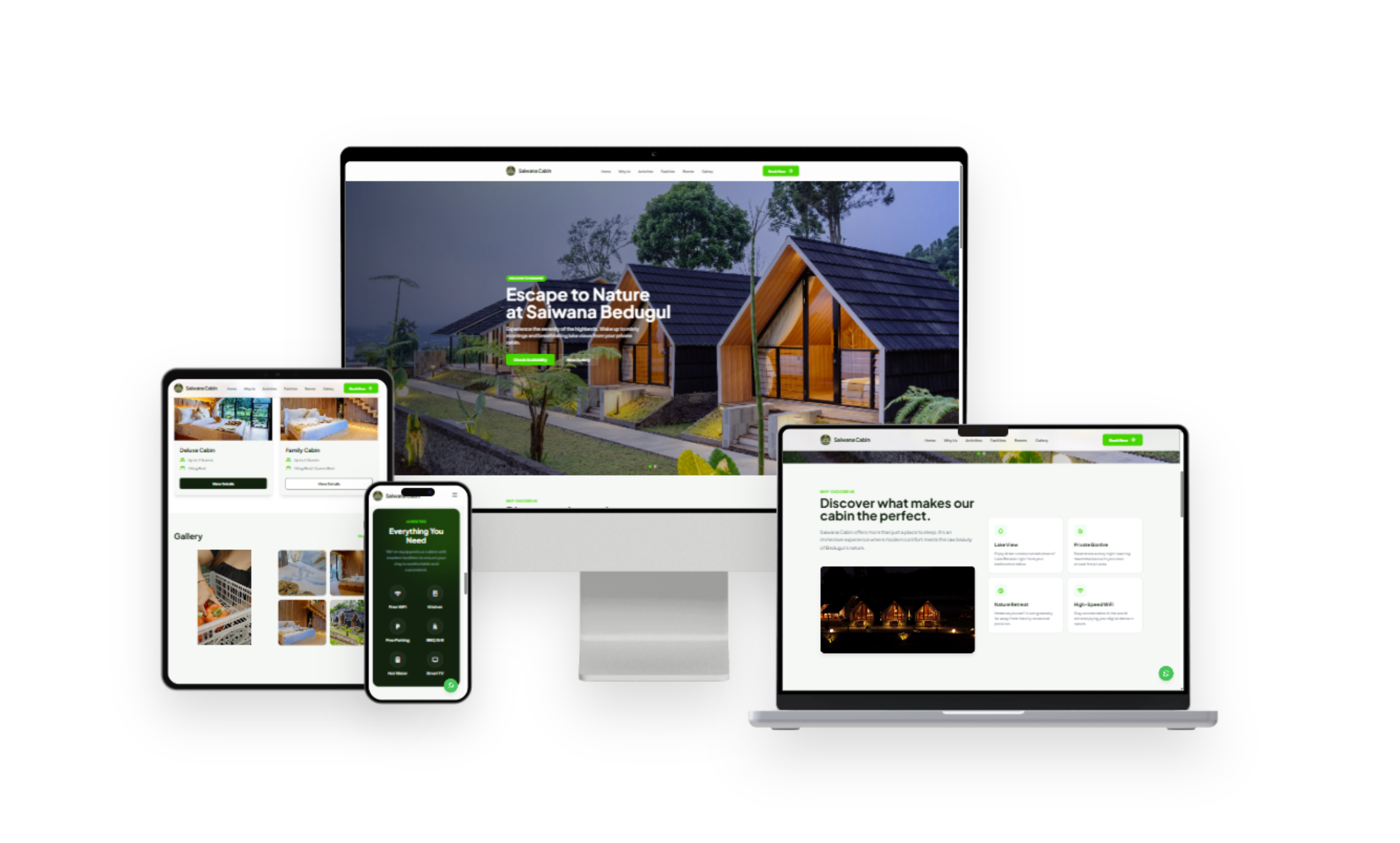 Saiwana Cabin Bedugul website